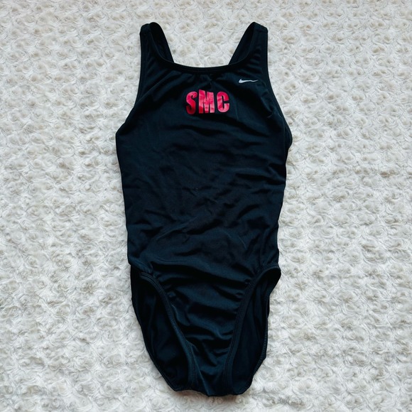NIKE Black womens competition training swimsuit bathing suit 32 sz 6 - Picture 1 of 7